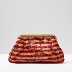 Maeve Striped Clutch