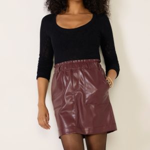 Tibi Scoop Mesh Top